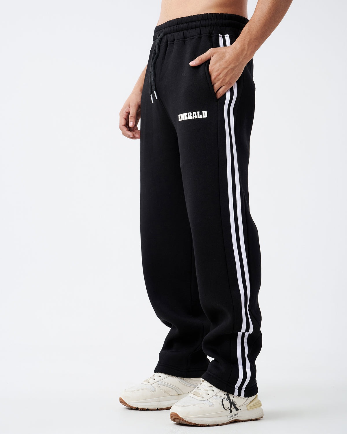 Black Double Straight Sweatpants