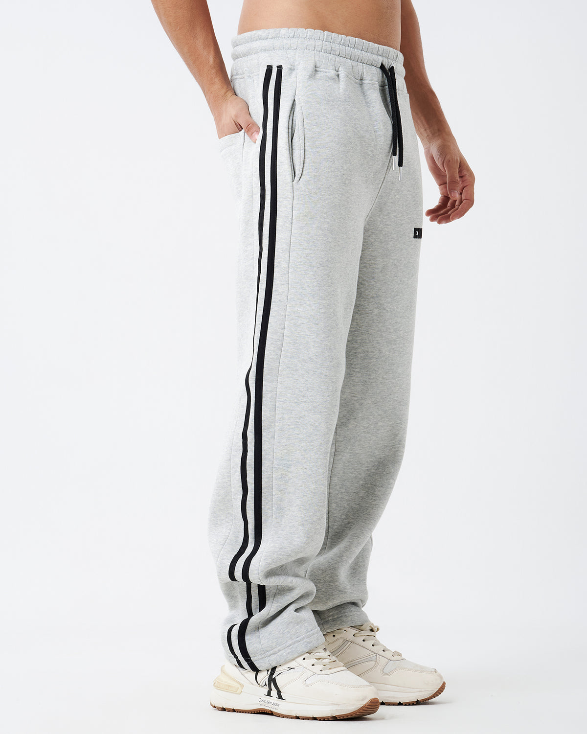 Gray Double Straight Sweatpants