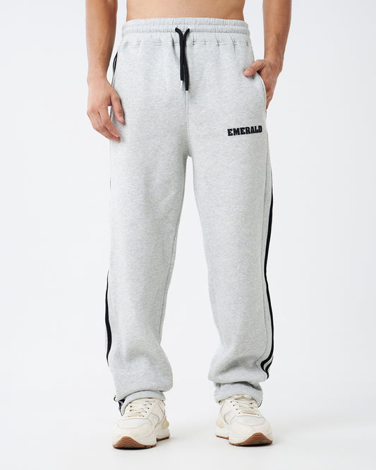 gray Double Straight Sweatpants