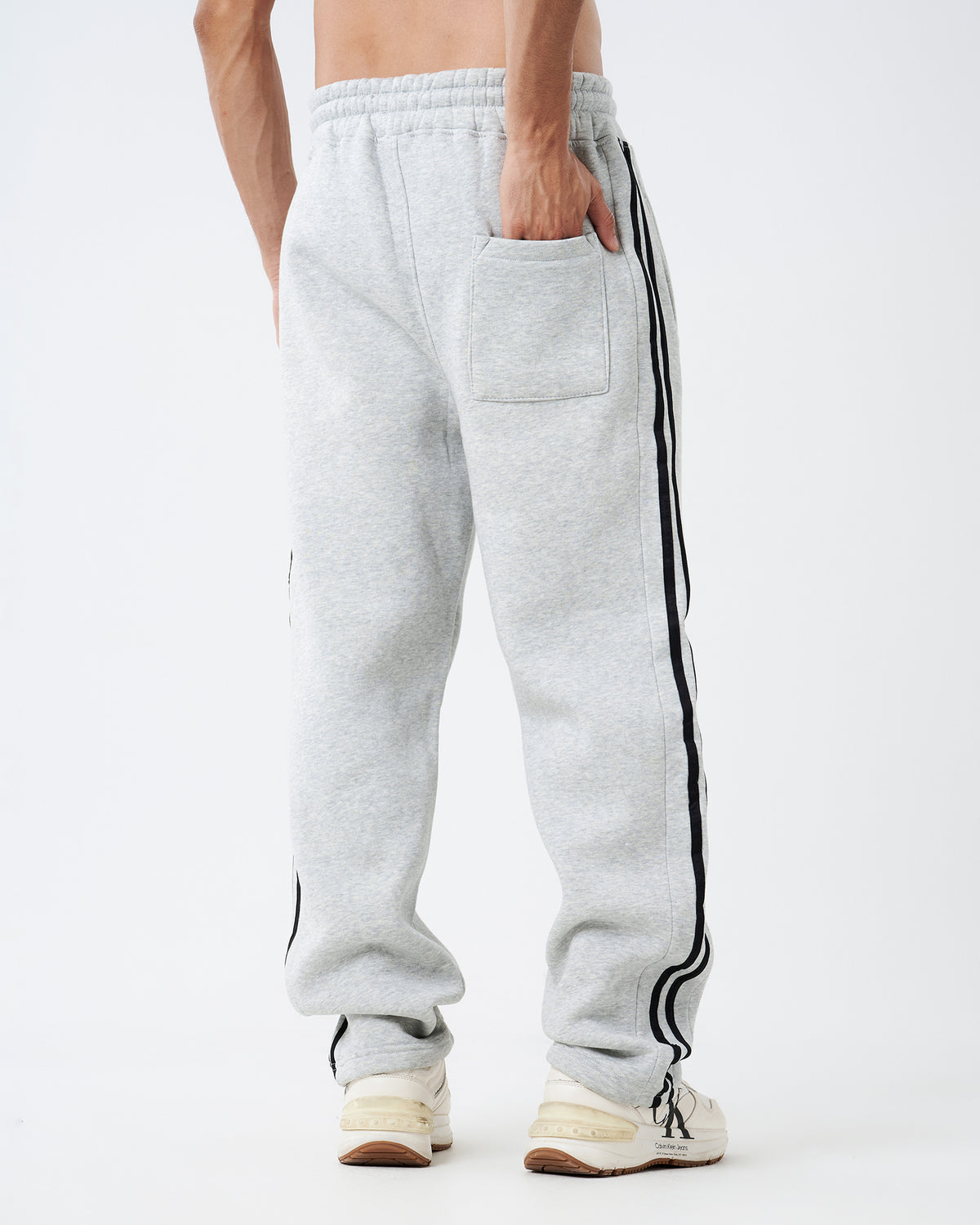 Gray Double Straight Sweatpants