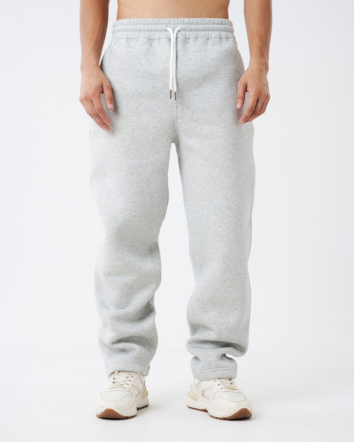 Gray Straight Sweatpants