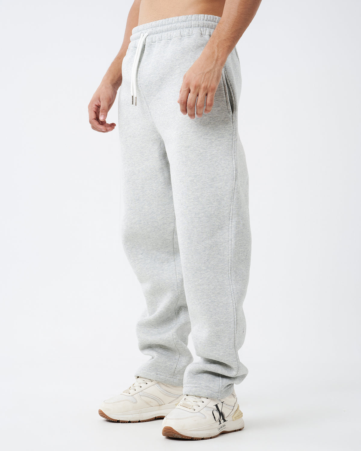 Gray Straight Sweatpants