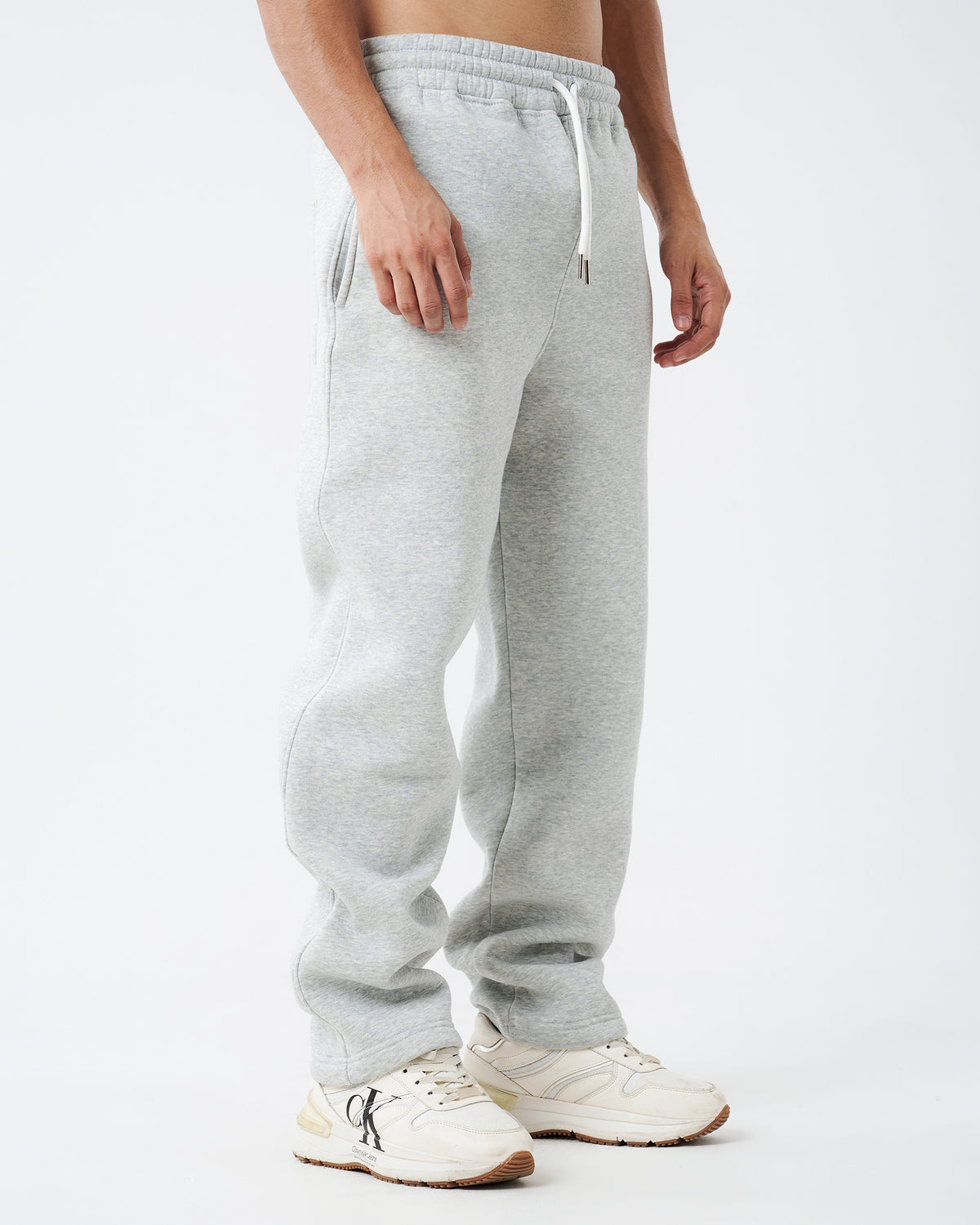 Gray Straight Sweatpants
