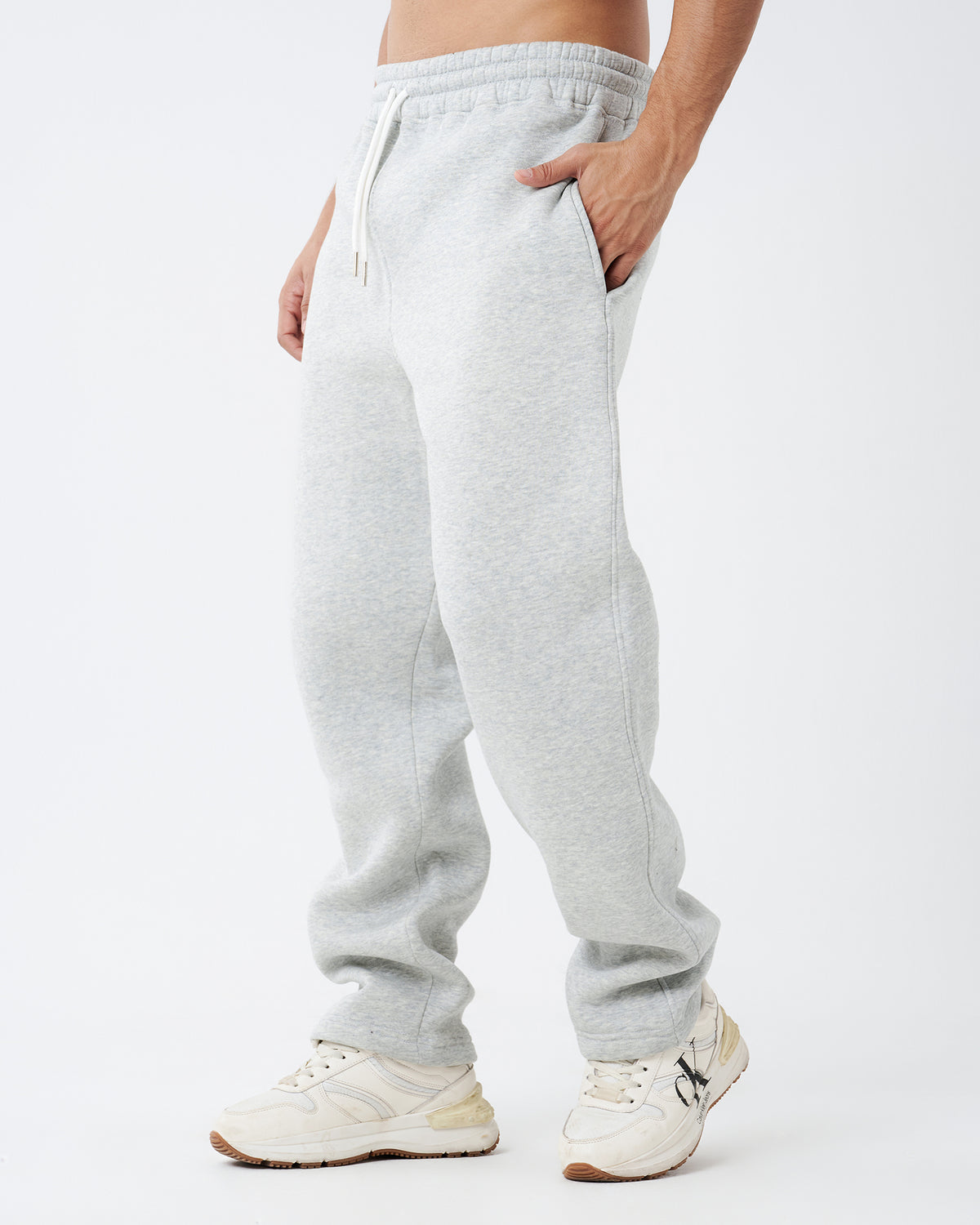 Gray Straight Sweatpants