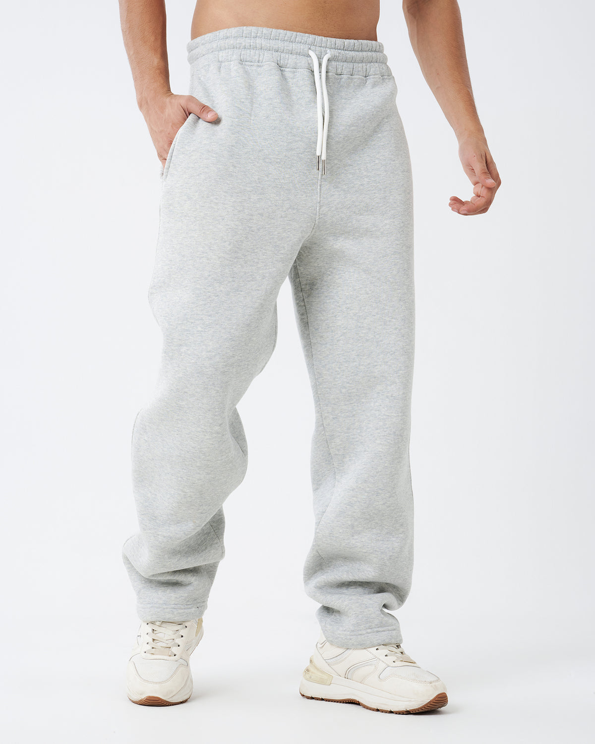 Gray Straight Sweatpants
