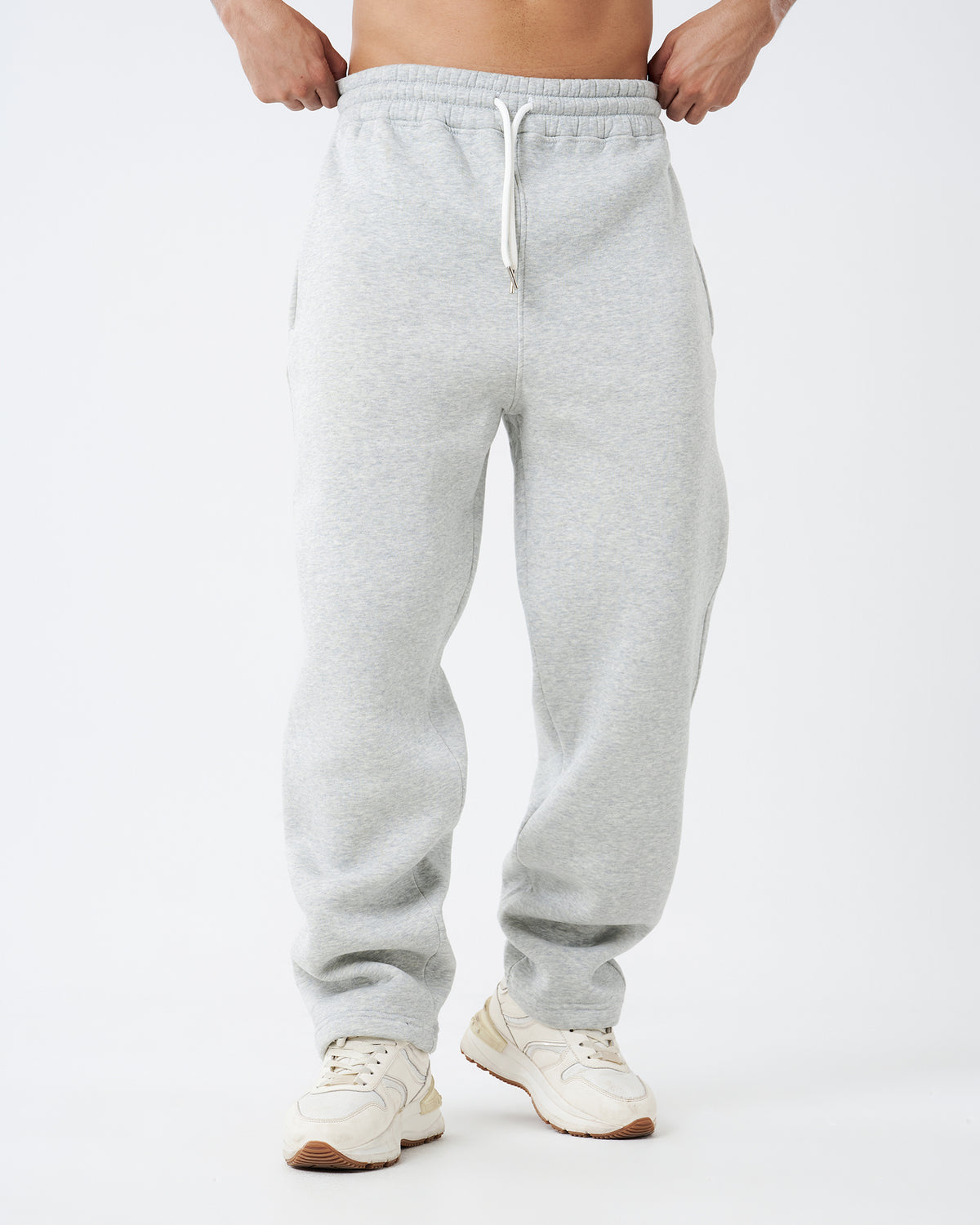Gray Straight Sweatpants