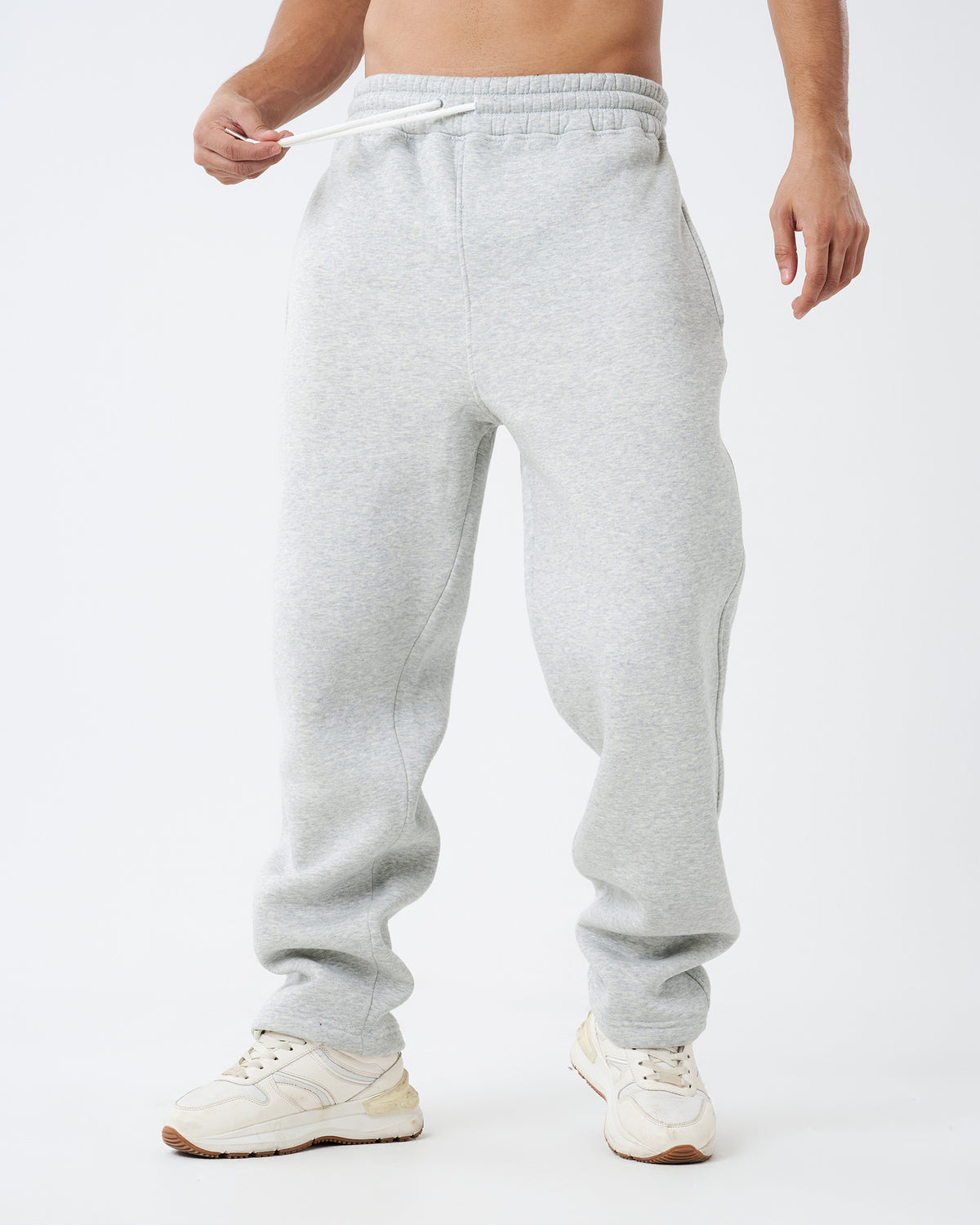 Gray Straight Sweatpants