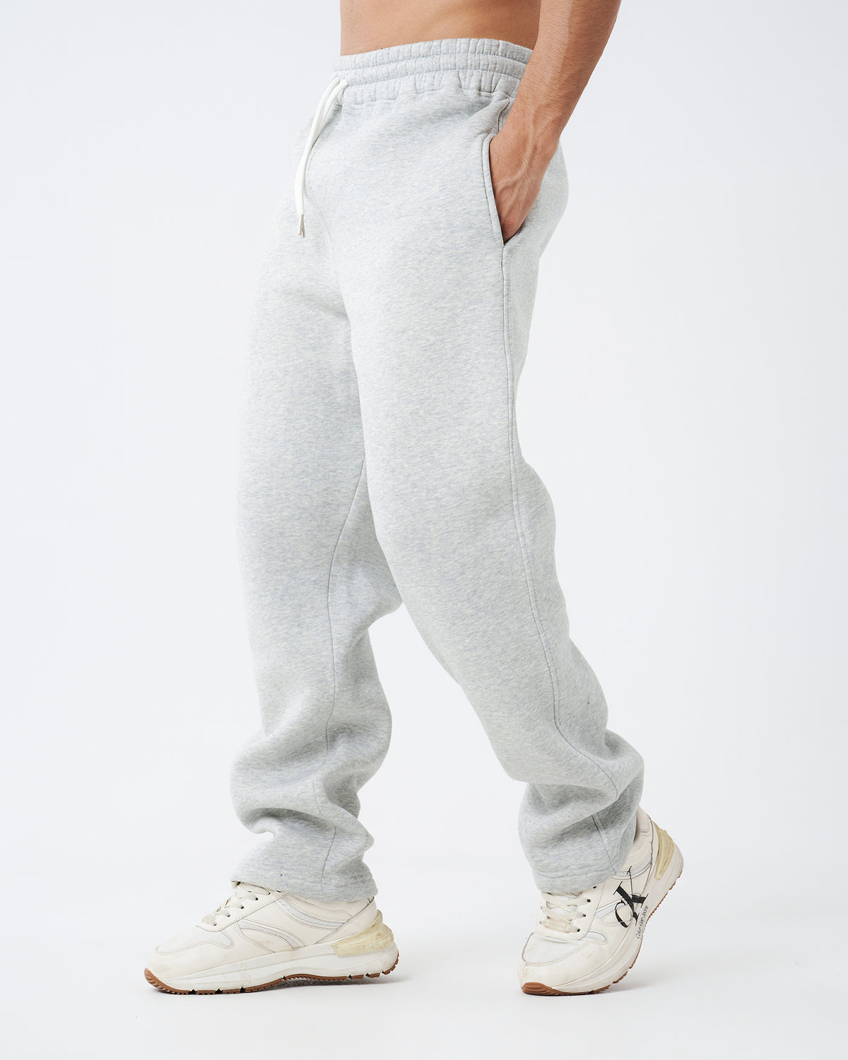 Gray Straight Sweatpants
