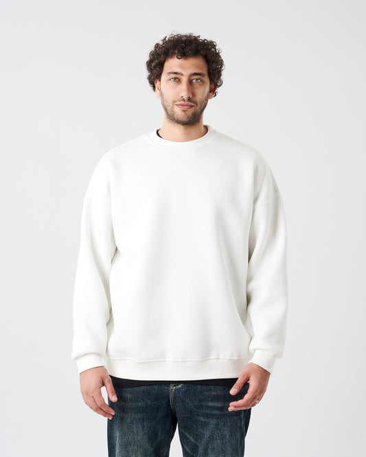 White Round Sweatshirt