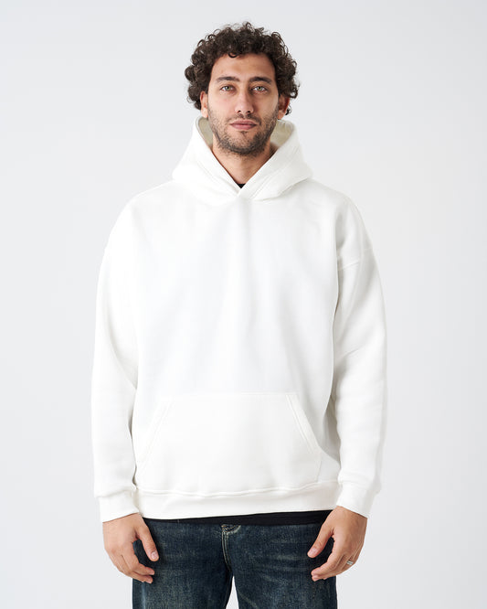 WHITE HOODIE SWEATSHIRT