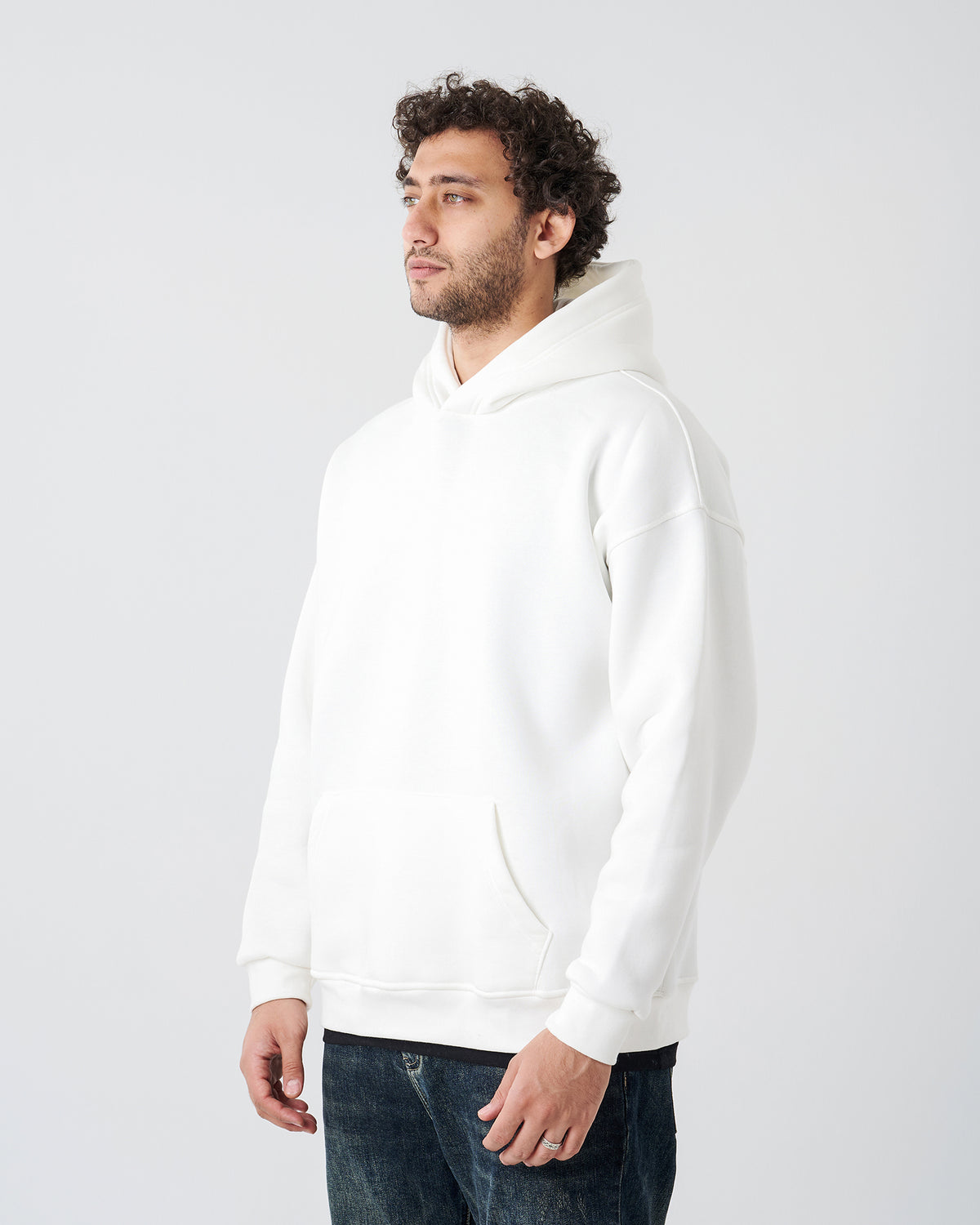 WHITE HOODIE SWEATSHIRT