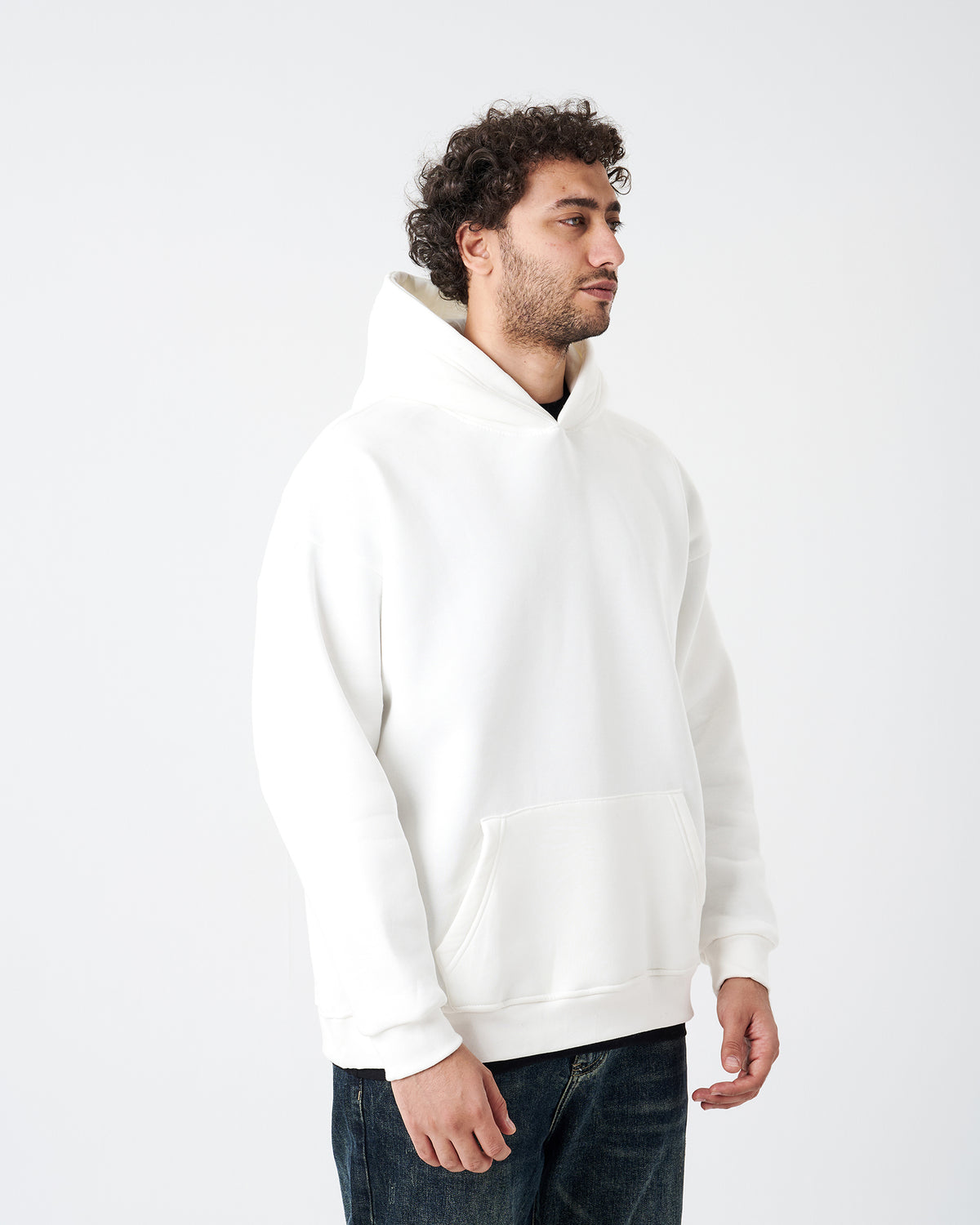 WHITE HOODIE SWEATSHIRT