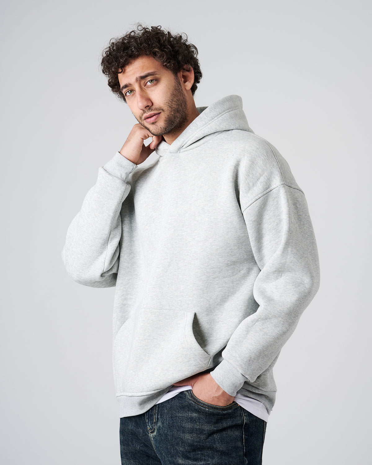 GRAY HOODIE SWEATSHIRT