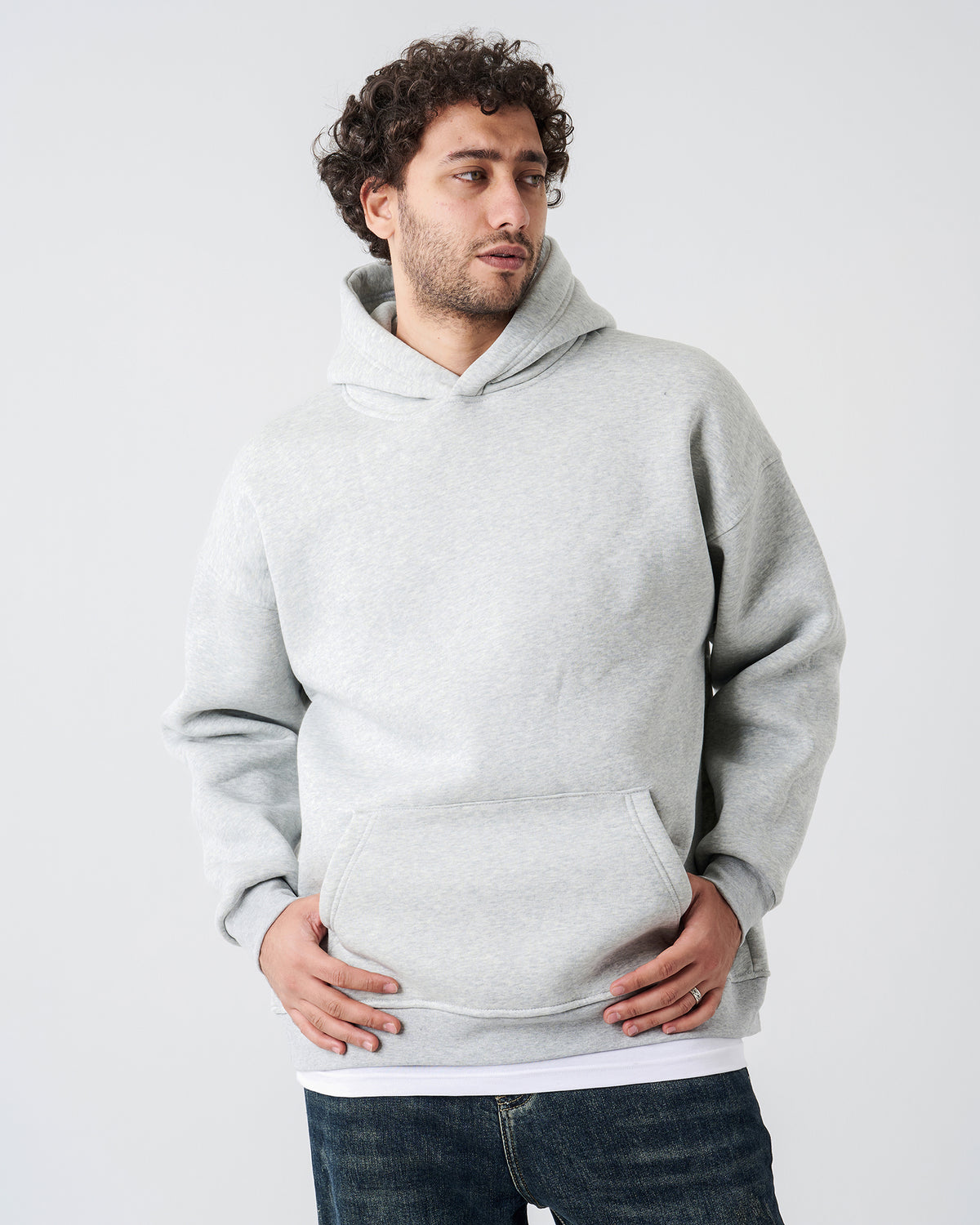 GRAY HOODIE SWEATSHIRT