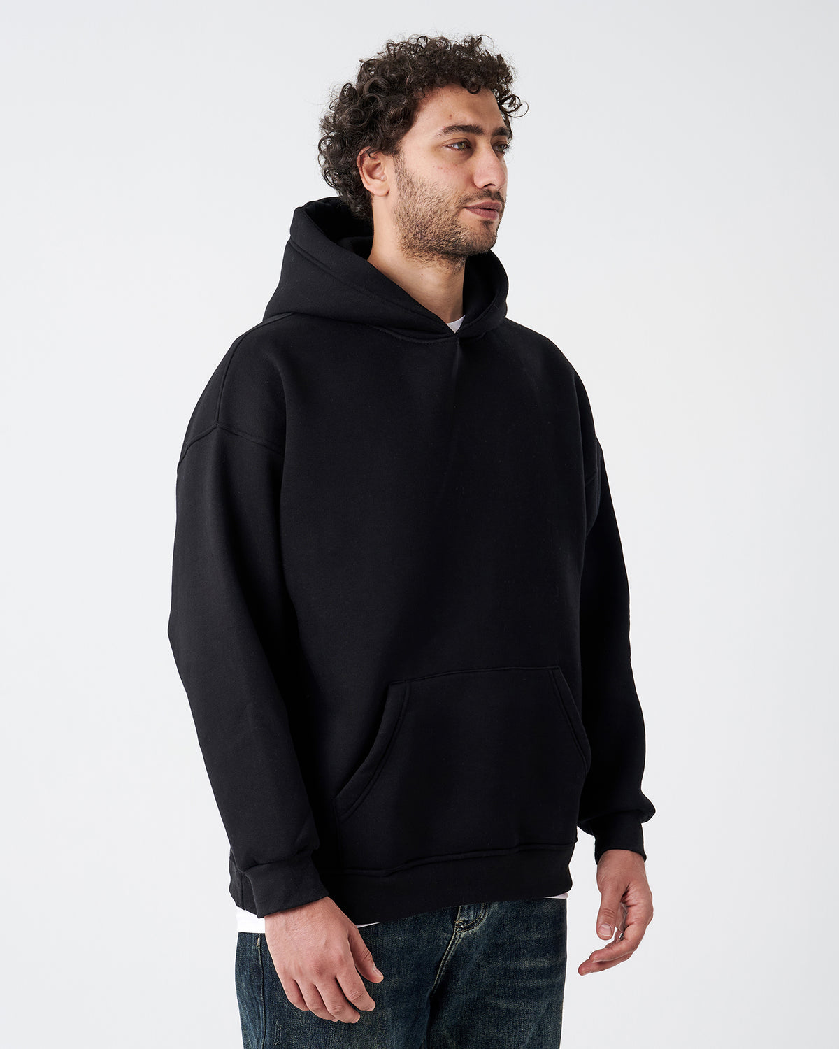 BLACK HOODIE SWEATSHIRT