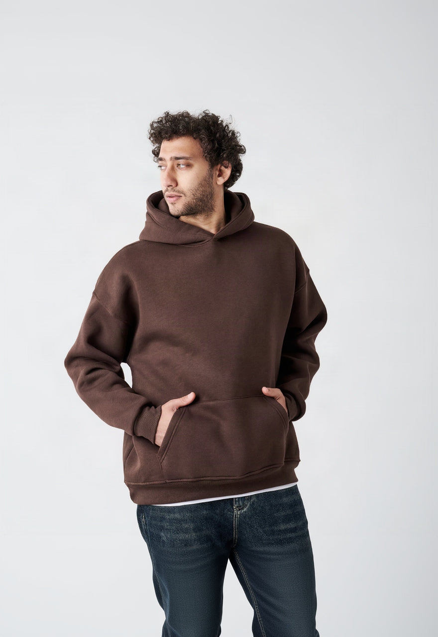 BROWN HOODIE SWEATSHIRT
