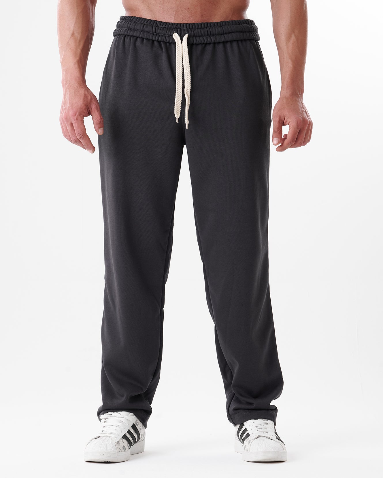 Dark Gray Straight Sweatpants
