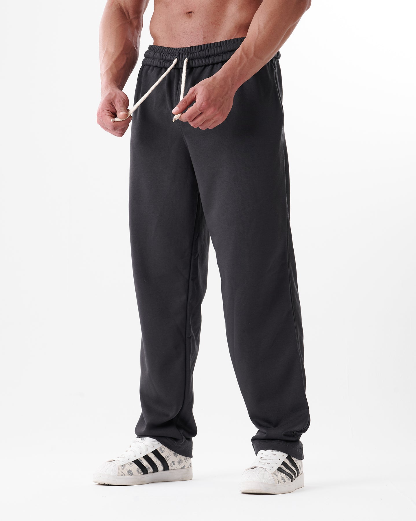 Dark Gray Straight Sweatpants