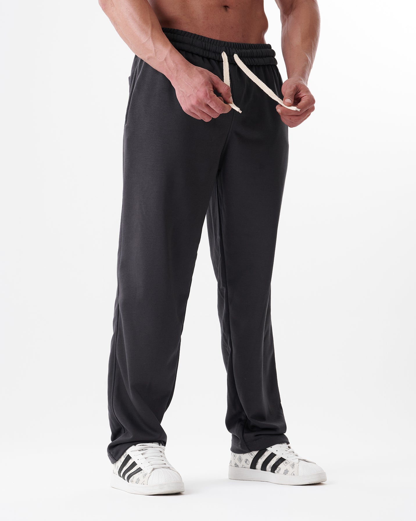 Dark Gray Straight Sweatpants