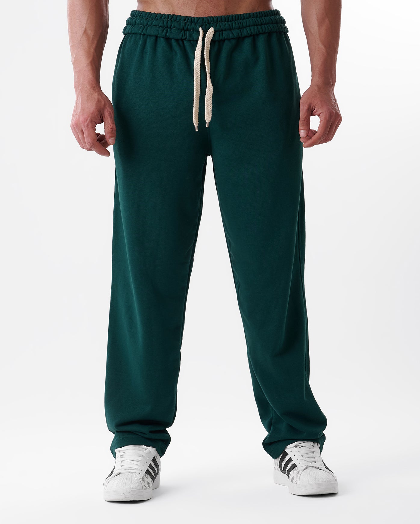 Green Straight Sweatpants