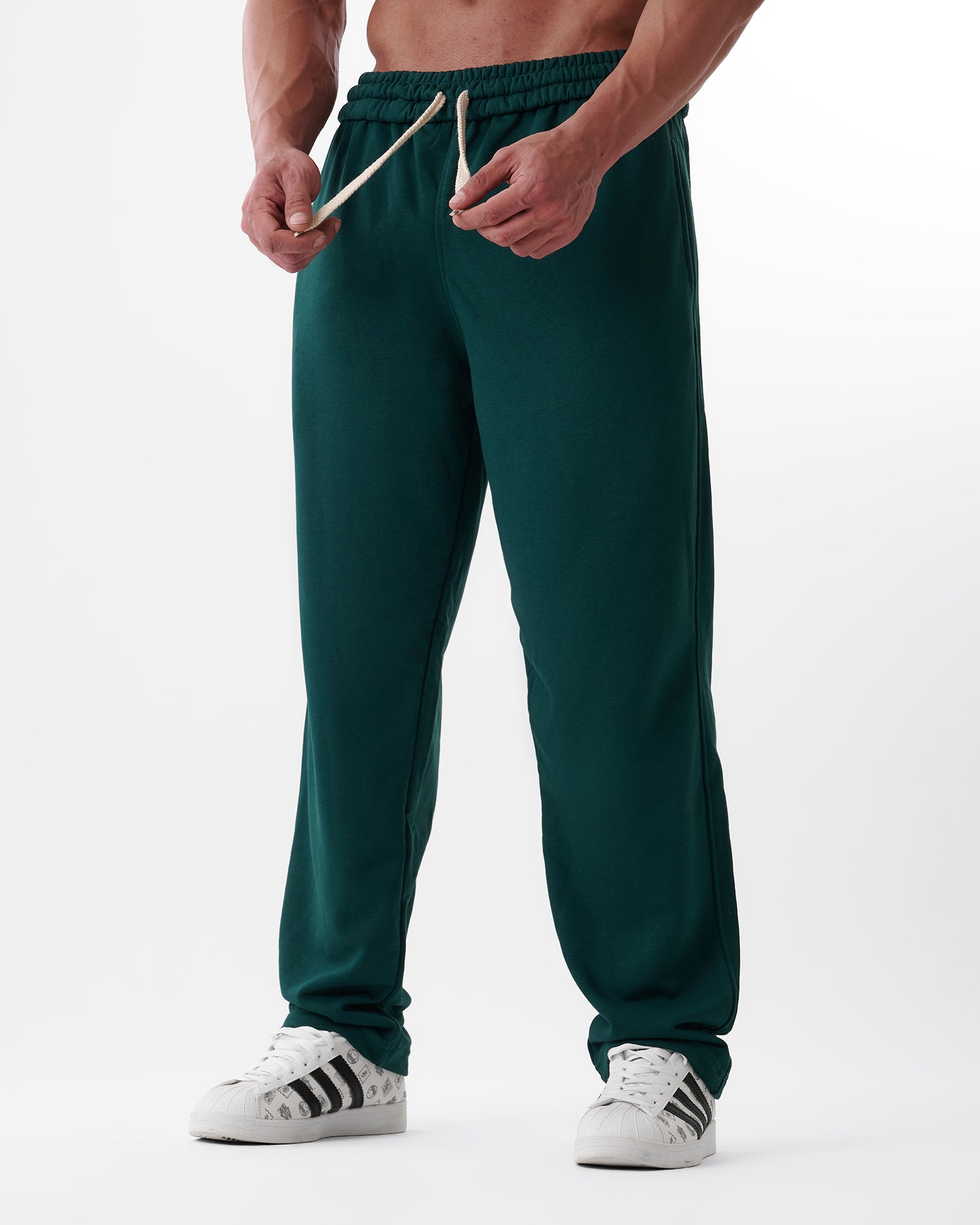 Green Straight Sweatpants