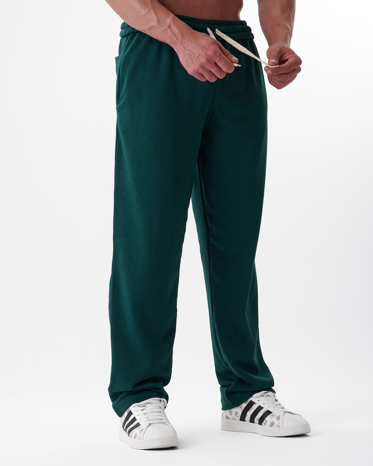 Green Straight Sweatpants