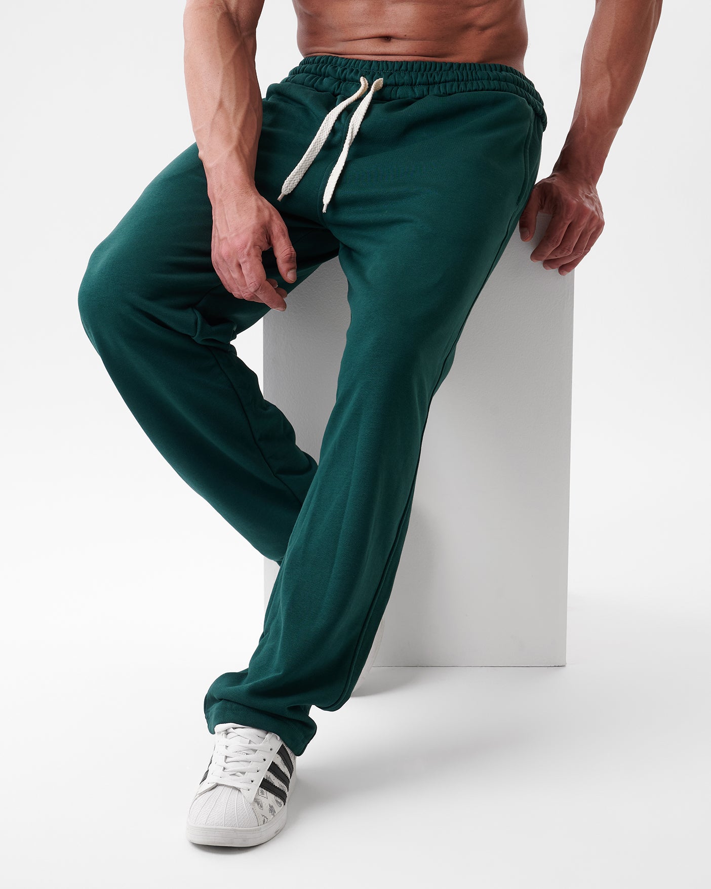 Green Straight Sweatpants