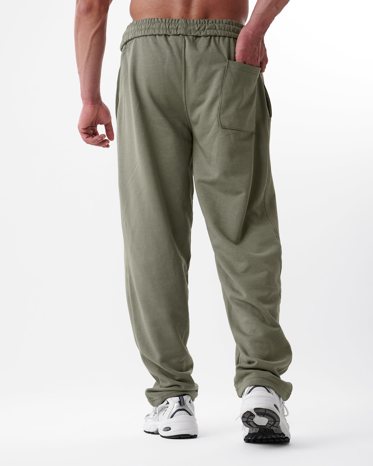 Khaki Straight Sweatpants