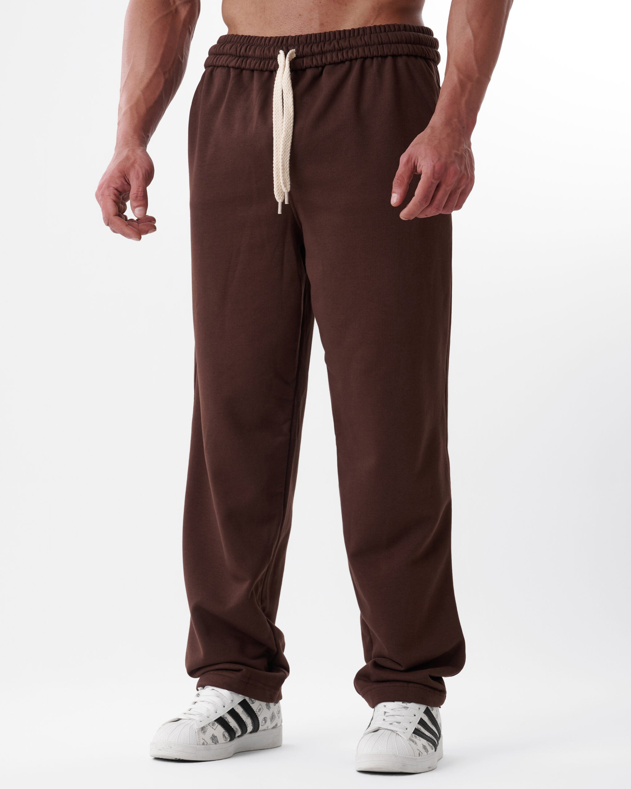 Brown Straight Sweatpants