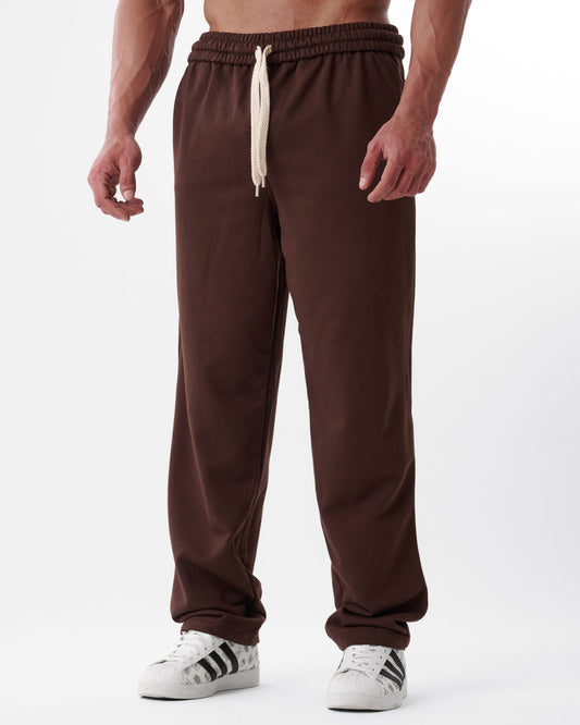 Brown Straight Sweatpants