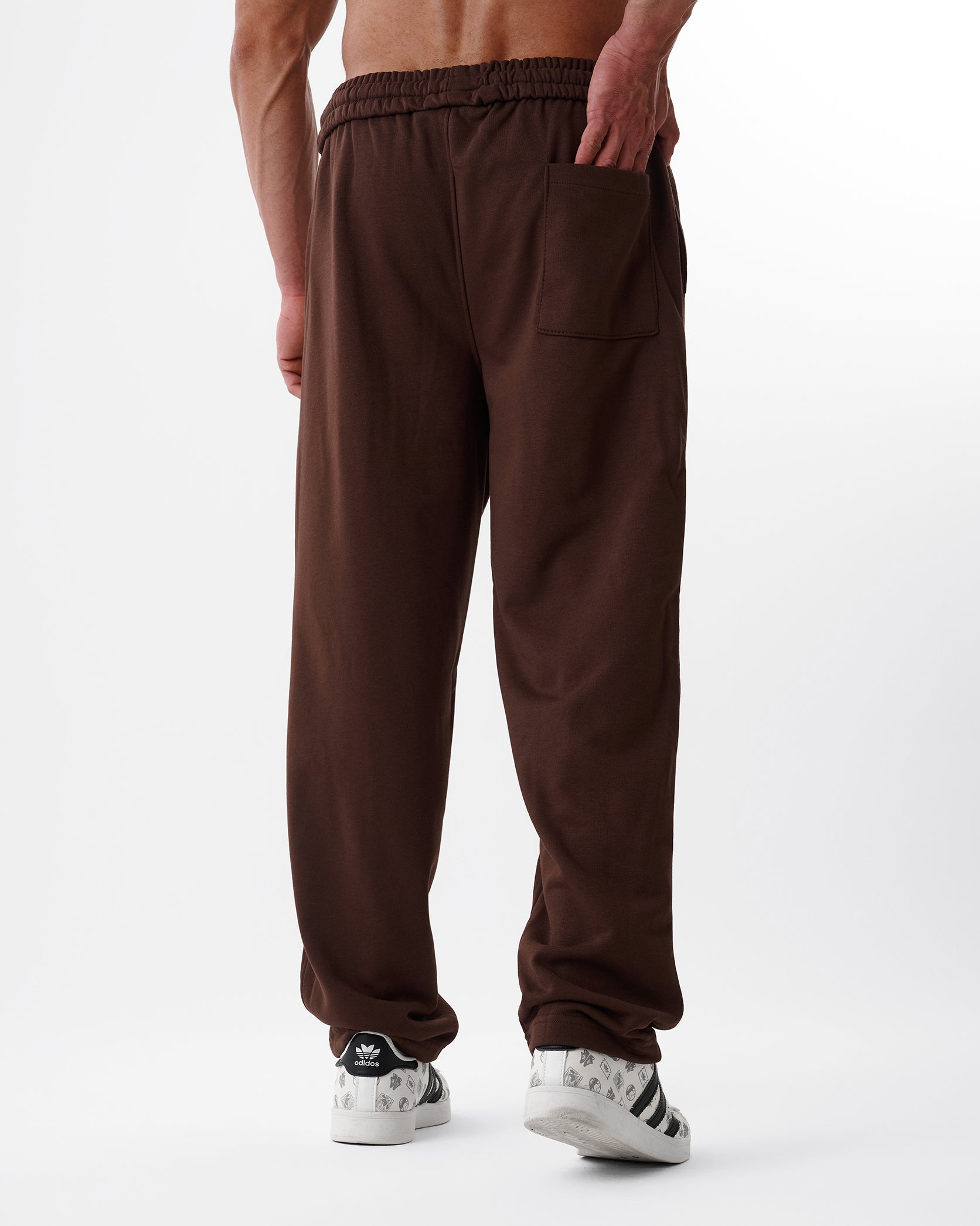 Brown Straight Sweatpants