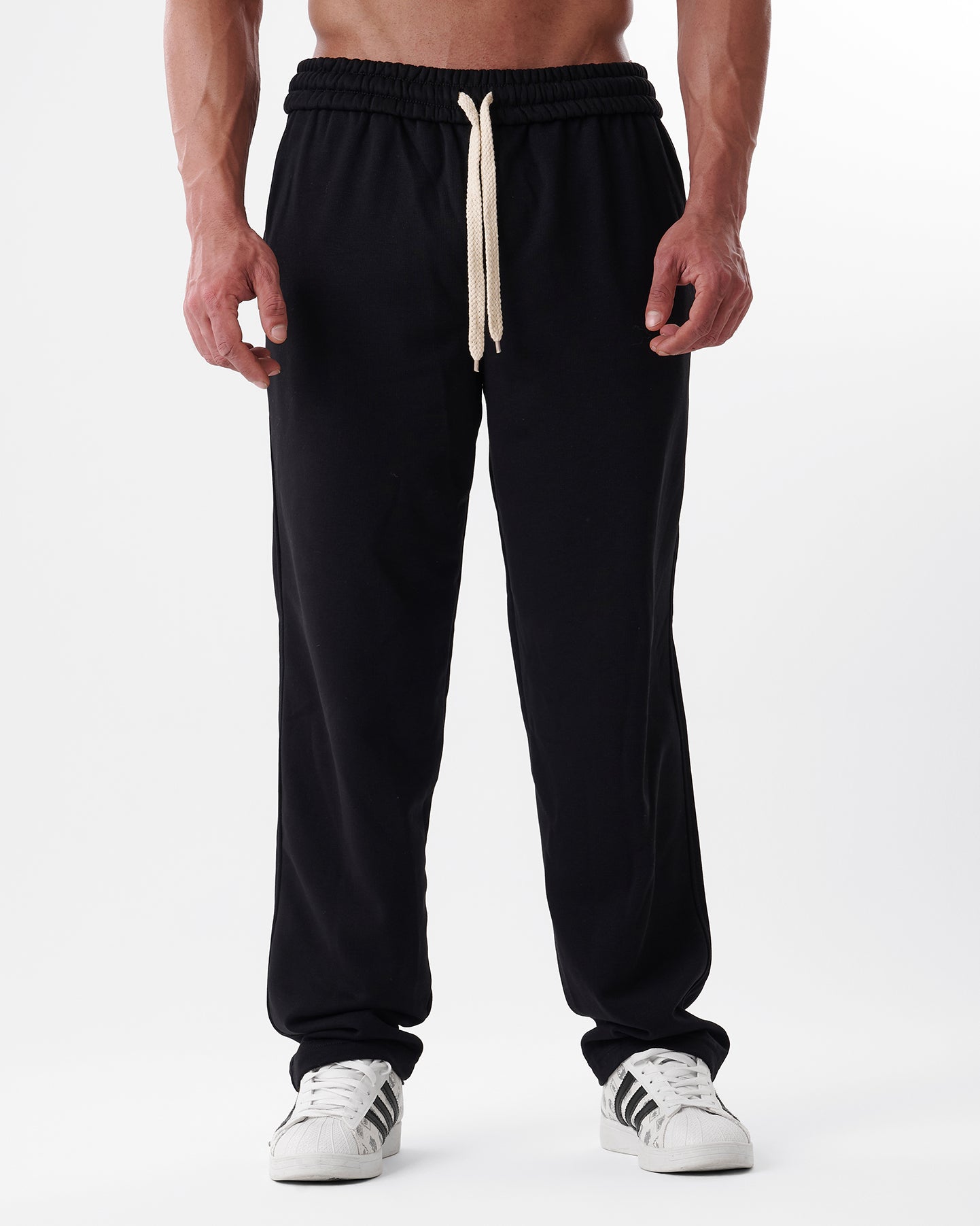 Black Straight Sweatpants