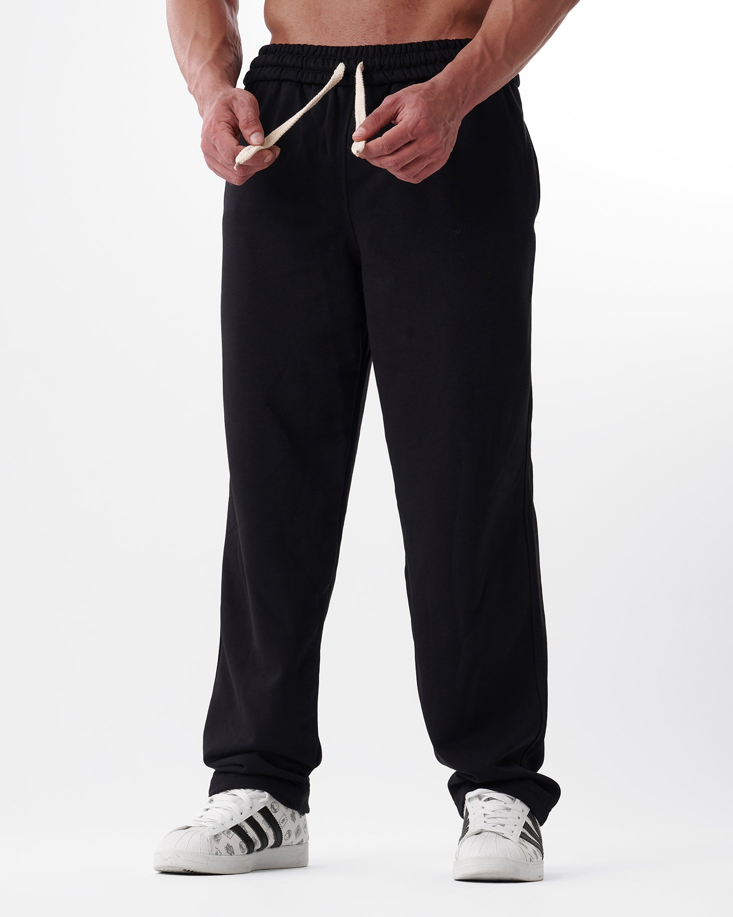 Black Straight Sweatpants