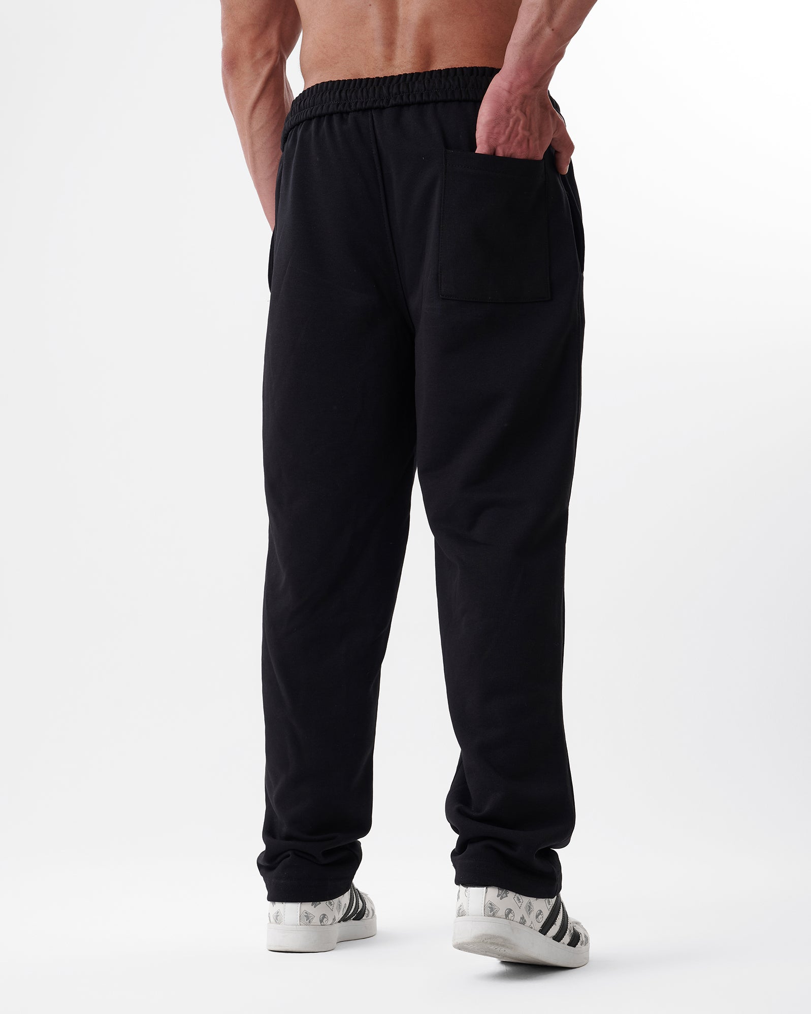 Black Straight Sweatpants