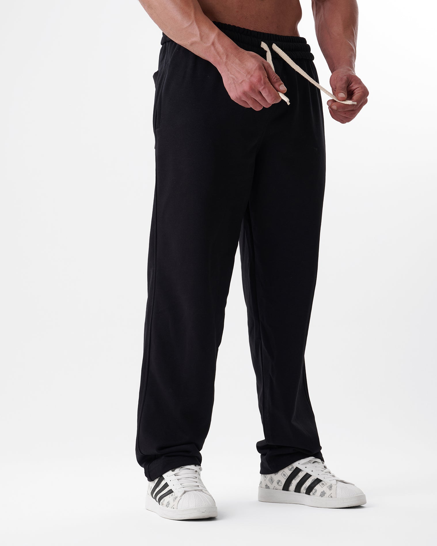 Black Straight Sweatpants