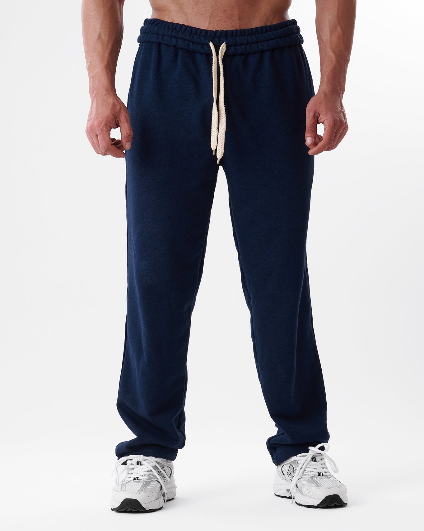 Navy Blue Straight Sweatpants