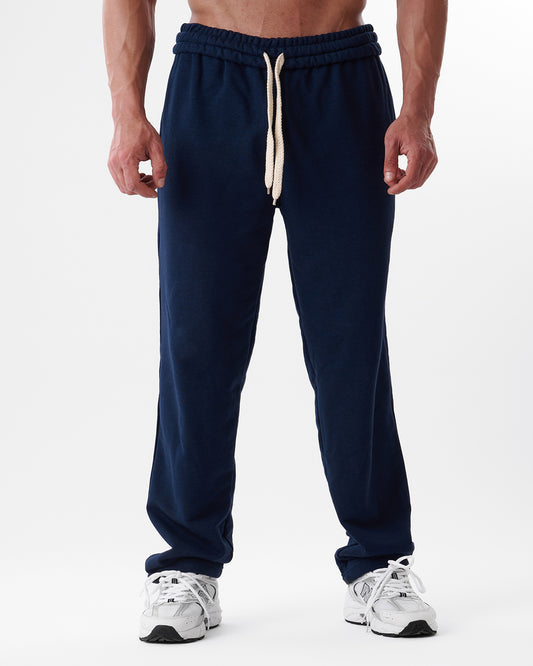 Navy Blue Straight Sweatpants