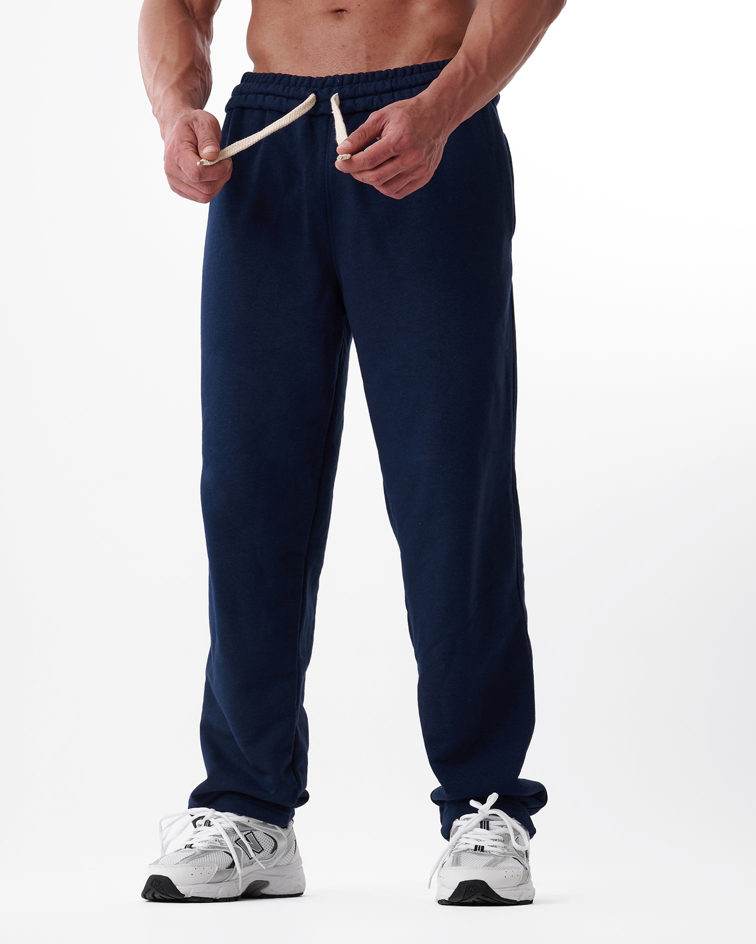 Navy Blue Straight Sweatpants