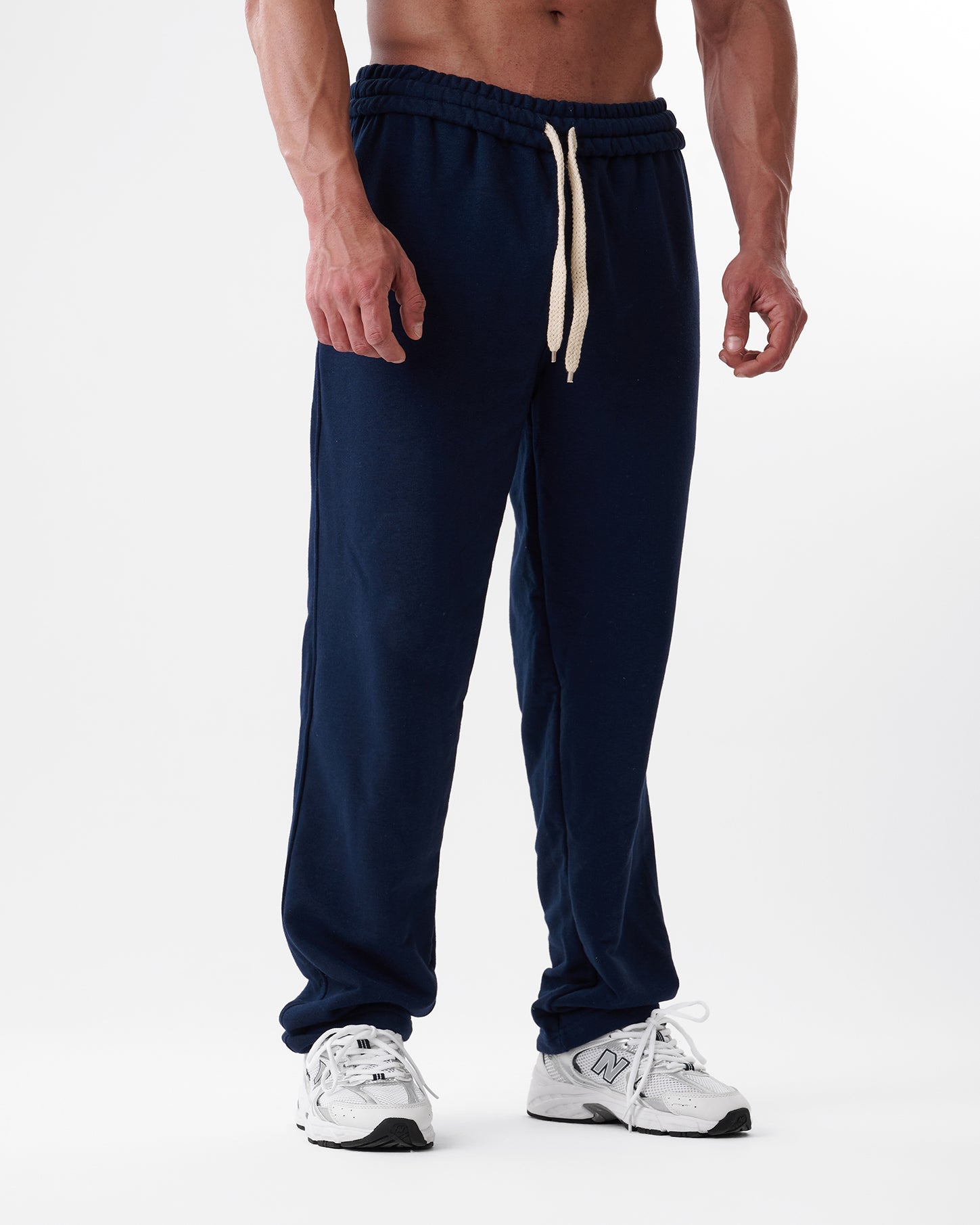 Navy Blue Straight Sweatpants