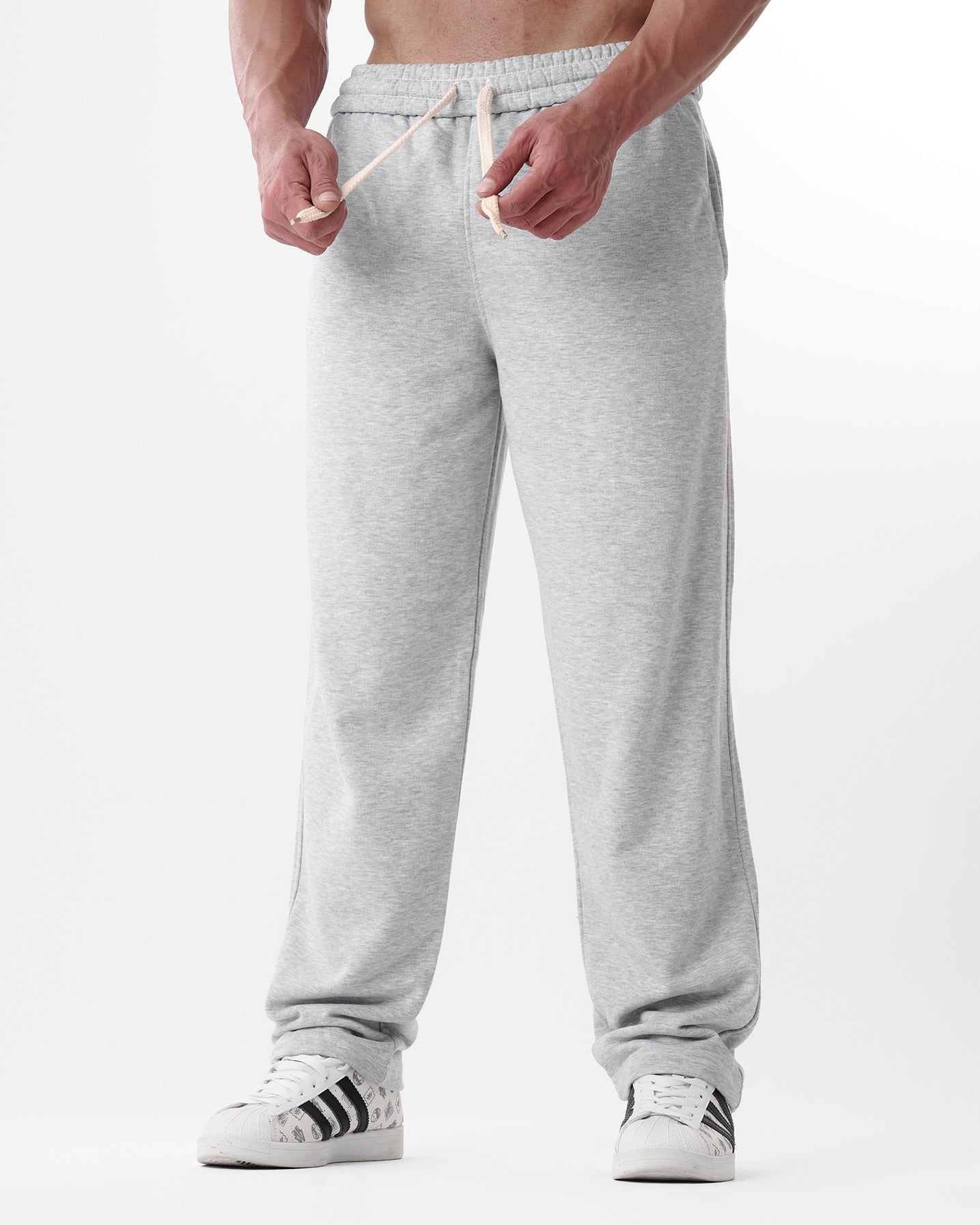 Gray Straight Sweatpants