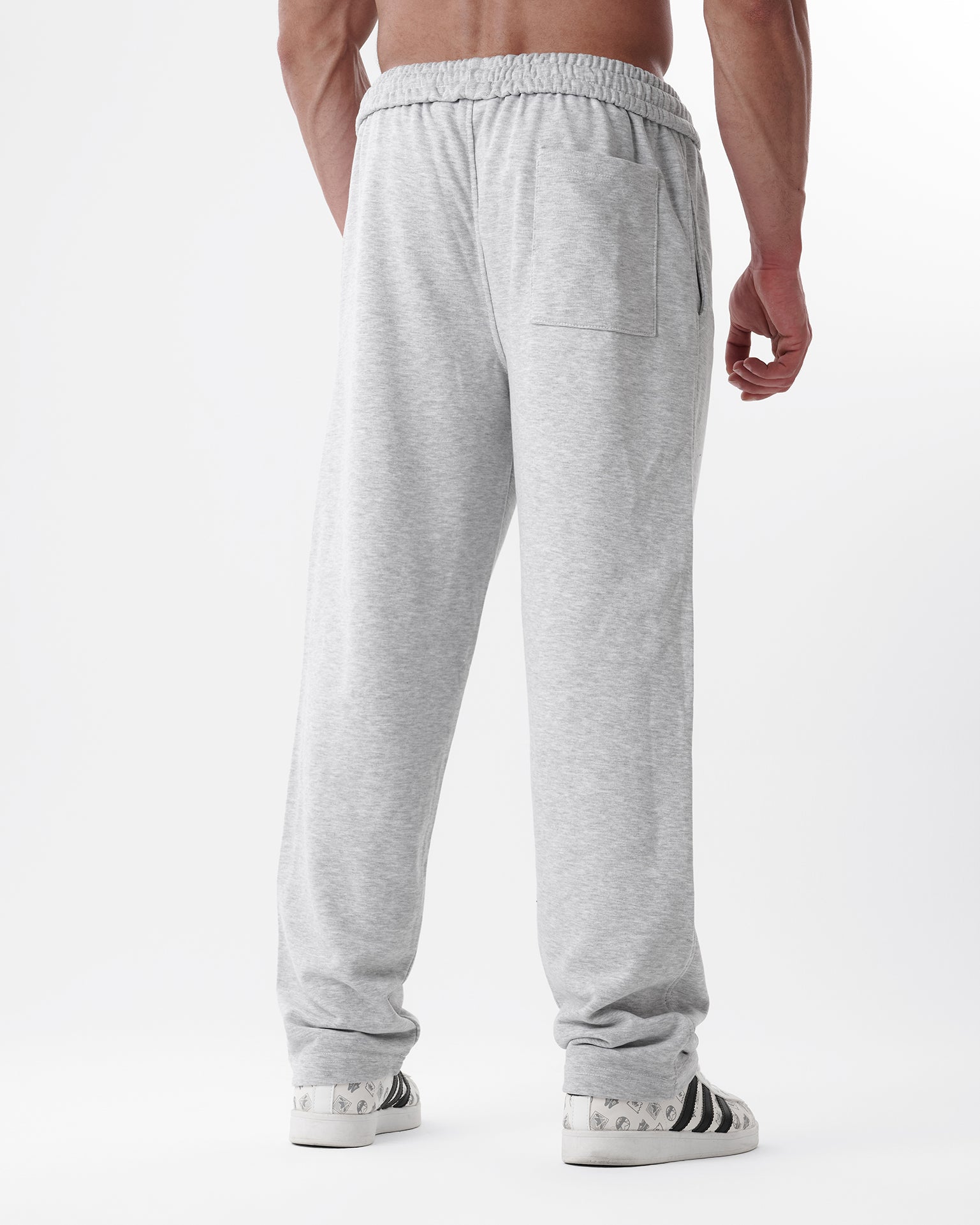 Gray Straight Sweatpants