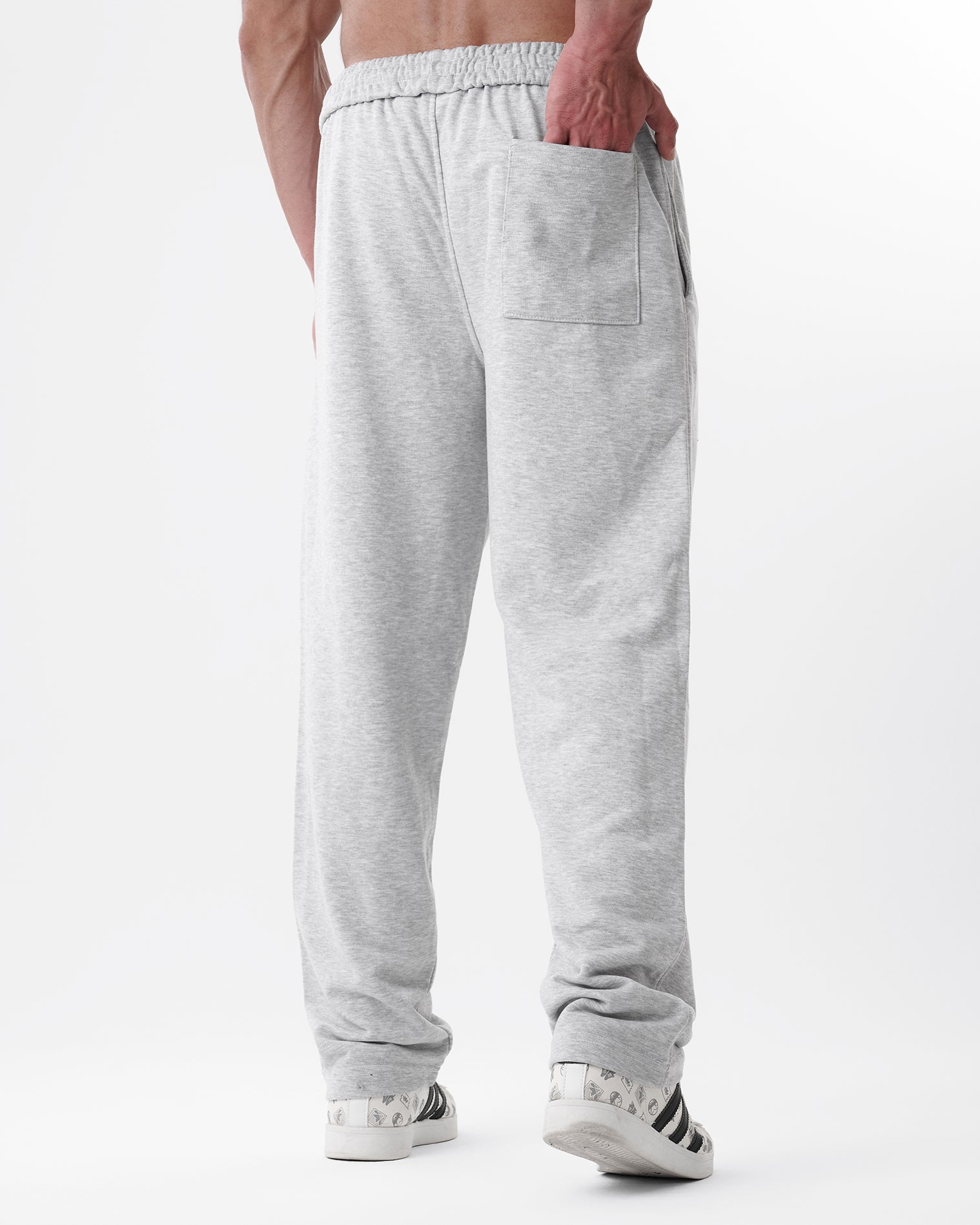 Gray Straight Sweatpants