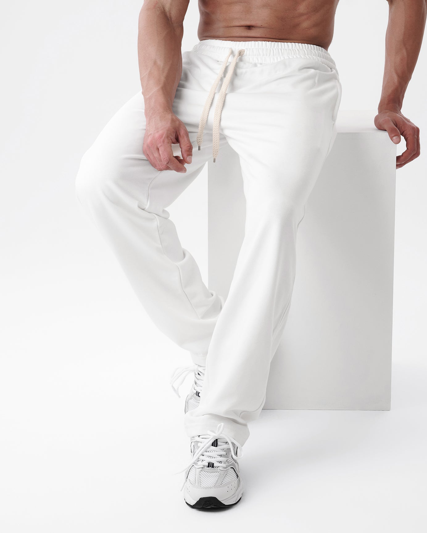 White Straight Sweatpants