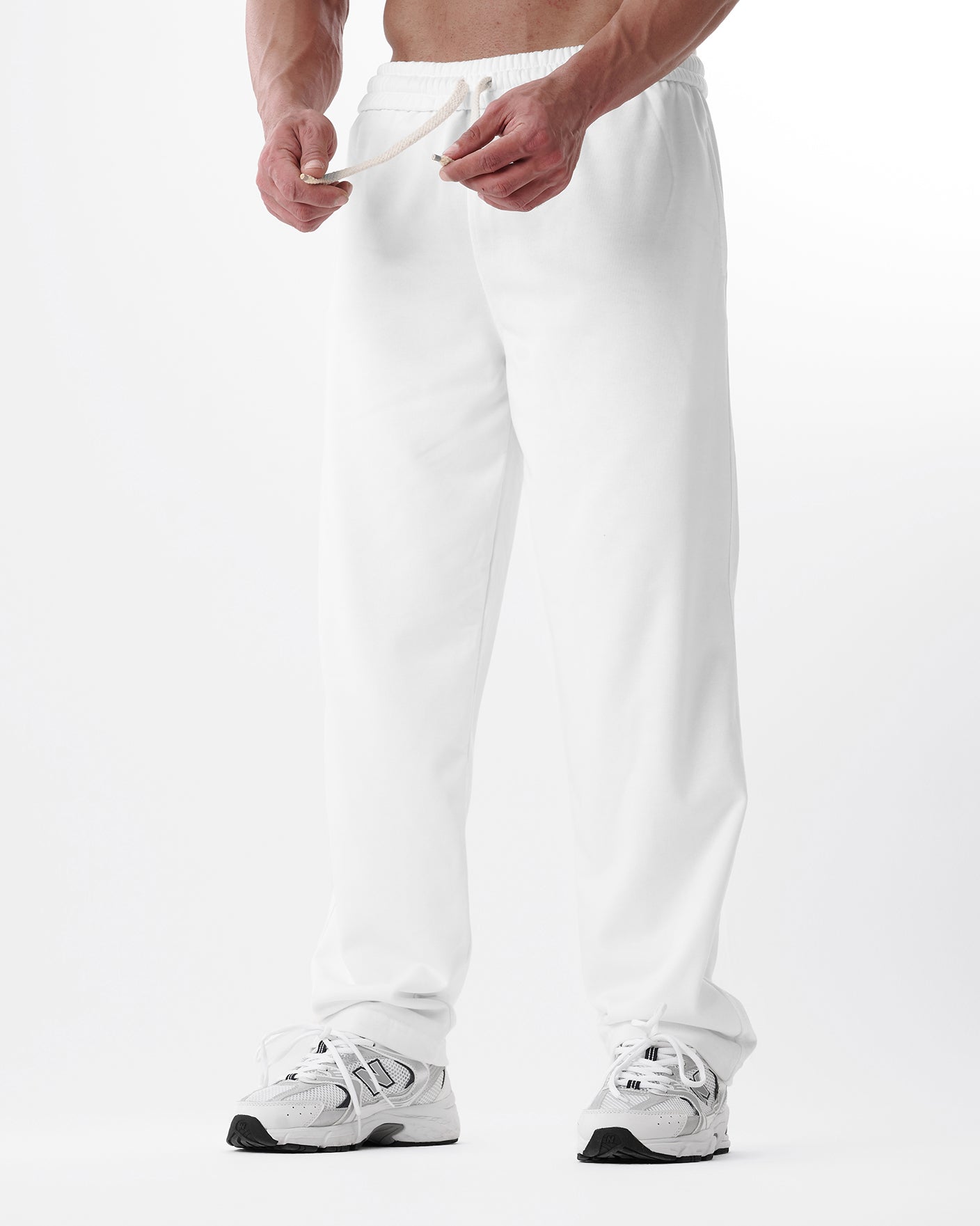 White Straight Sweatpants