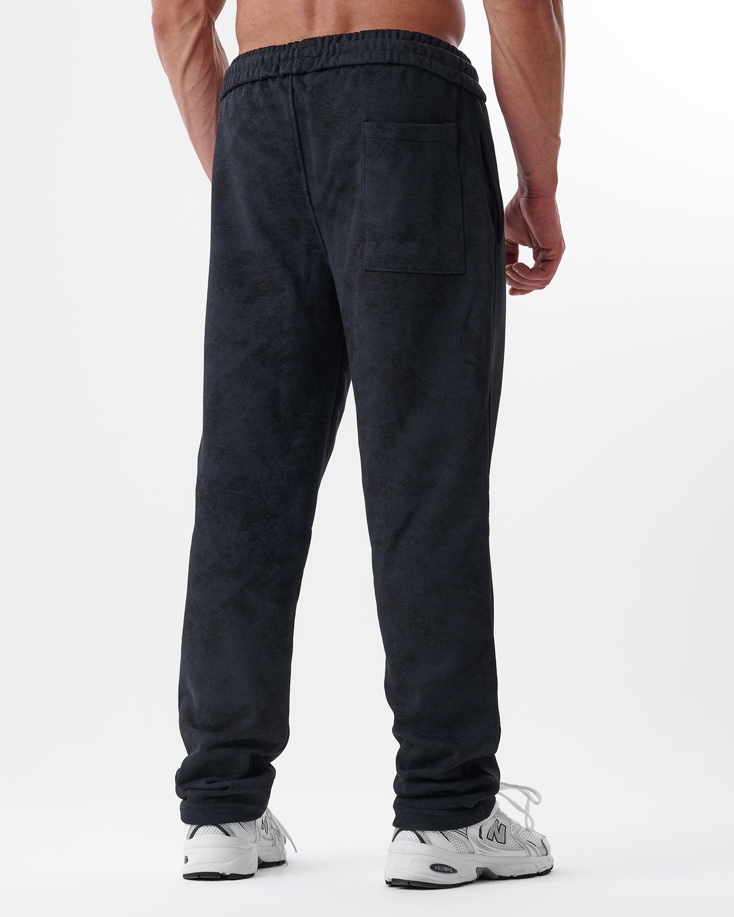 Tie-dye Black Straight Sweatpants