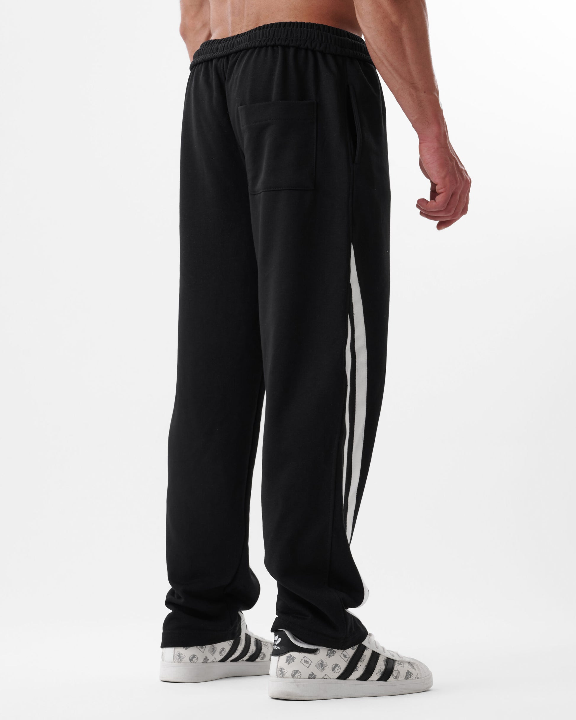 Black Four Stripe v2 Sweatpants