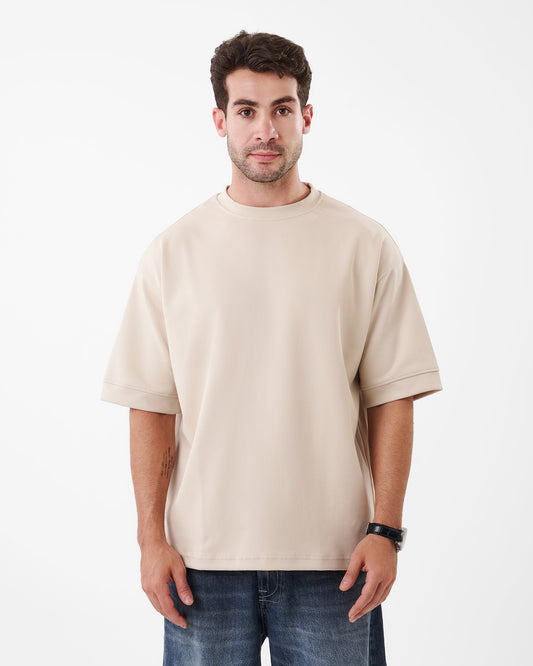 BEIGE T-SHIRT OVERSIZED