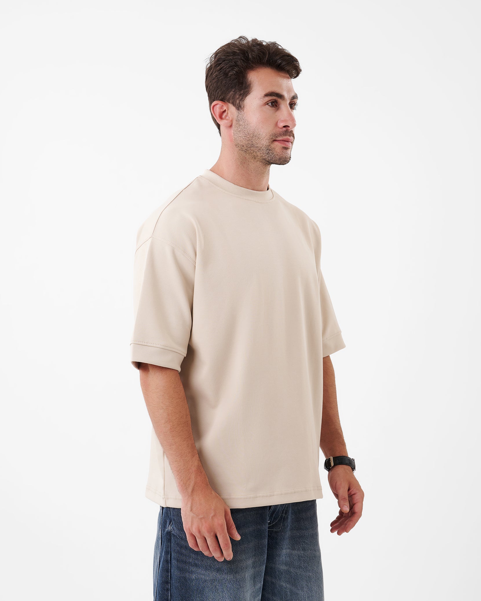 BEIGE T-SHIRT OVERSIZED