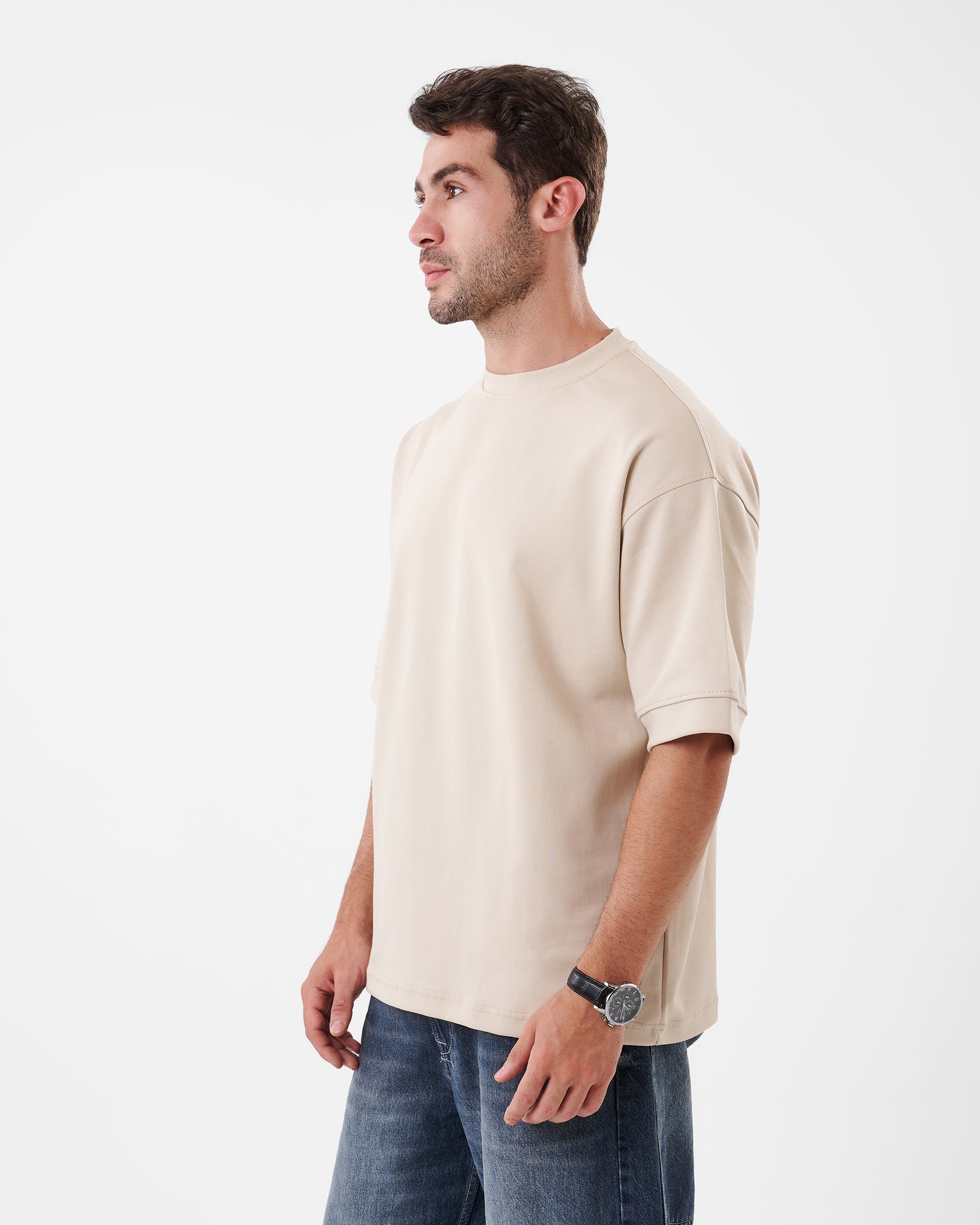BEIGE T-SHIRT OVERSIZED