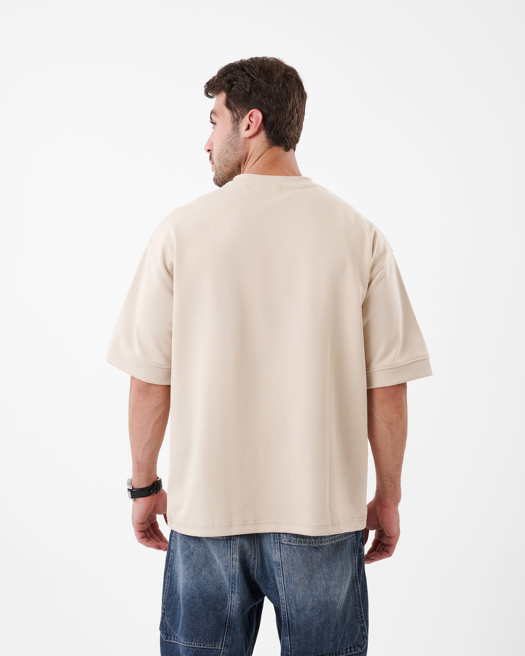 BEIGE T-SHIRT OVERSIZED